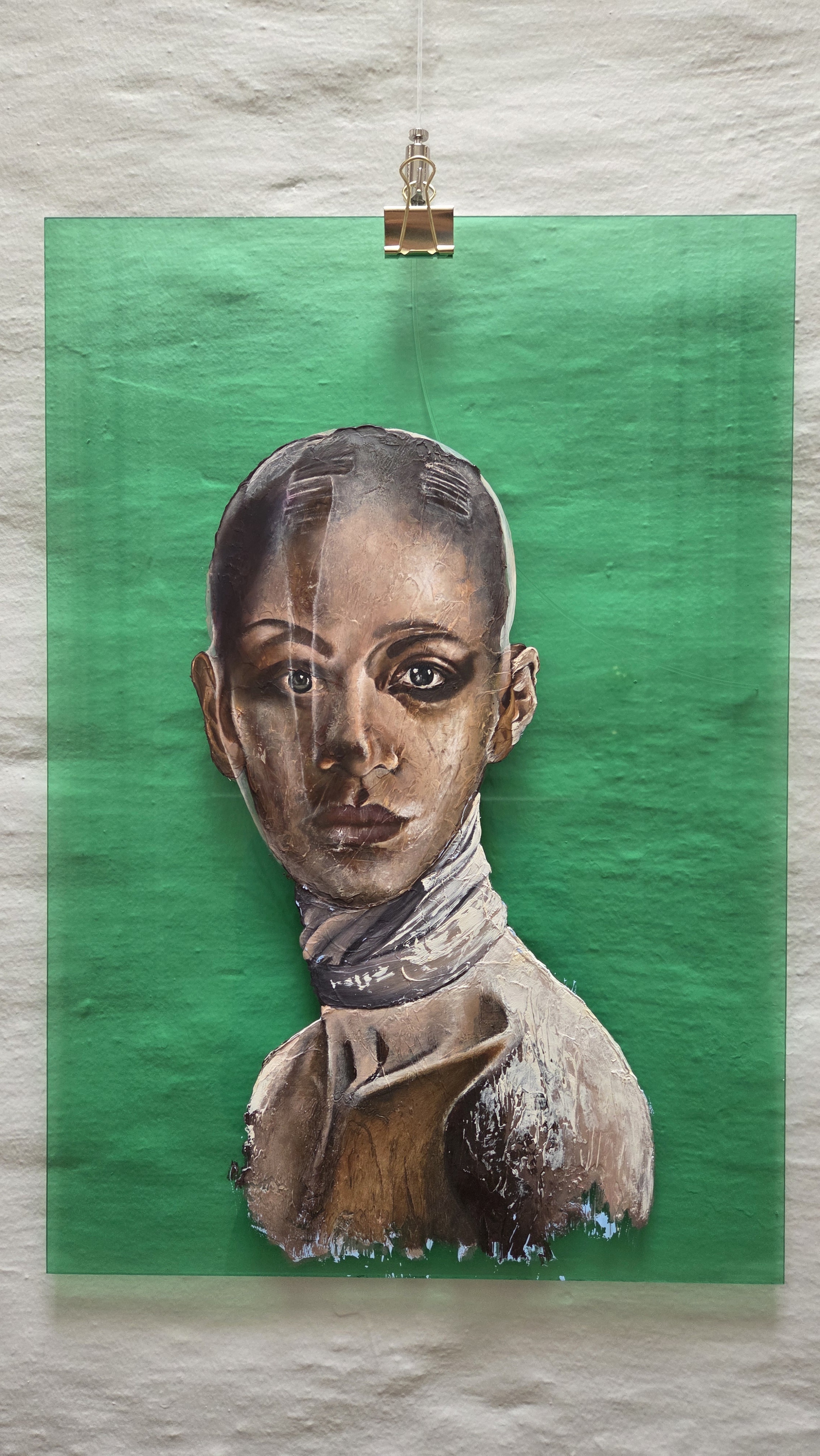 Double Faces (oil-plexi sketch)