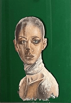 Double Faces (oil-plexi sketch)